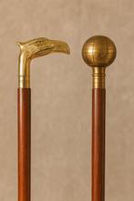 Wandelstok (2) - Hout, Messing, Antiek en Kunst