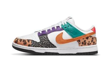 Nike Dunk Low Safari Mix - maat 40.5 (Sneakers, Schoenen) beschikbaar voor biedingen