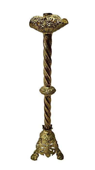 Kaarsenhouder - Messing - Kerkkandelaar - 68 cm - 1,9 kg, Antiek en Kunst, Antiek | Boeken en Bijbels