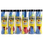 Benson Tie ribs set - 150 stuks - rood, geel, blauw - div..., Doe-het-zelf en Verbouw, IJzerwaren en Bevestigingsmiddelen, Ophalen of Verzenden