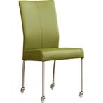 Leren eetkamerstoel Comfort met wieltjes, Huis en Inrichting, Stoelen, Nieuw, Leer, Ophalen of Verzenden, Eén