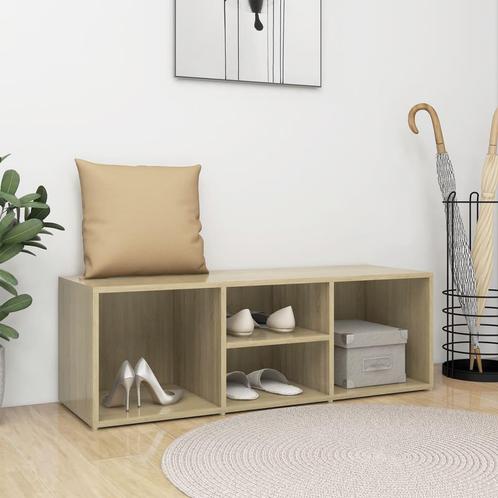 vidaXL Schoenenopbergbank 105x35x35 cm bewerkt hout sonoma, Huis en Inrichting, Kasten | Schoenenrekken, Nieuw, Verzenden
