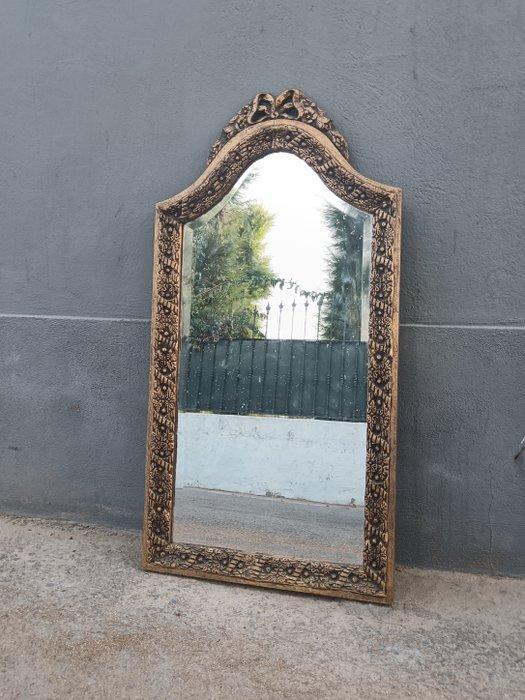 Spiegel - Hout - Gouden houten spiegel, Antiek en Kunst, Antiek | Overige Antiek