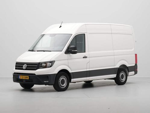 Volkswagen Crafter 35 2.0 TDI L3H3 Highline EURO VI, Auto's, Bestelauto's, Dealer onderhouden, Lease, Zwart, Handgeschakeld, Wit