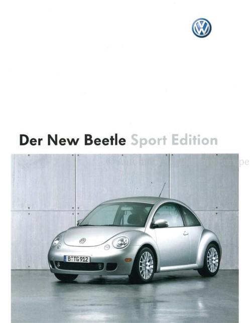 2004 VOLKSWAGEN NEW BEETLE SPORT EDITION BROCHURE DUITS, Boeken, Auto's | Folders en Tijdschriften, Volkswagen