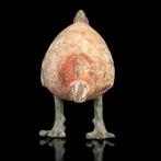 Oud-Chinees, Han-dynastie Aardewerken Vogel op Bronzen Poten, Antiek en Kunst