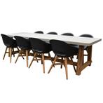 Karlstad Veltis dining tuinset 300x100xH75 cm 9 delig zwart, Tuin en Terras, Tuinsets en Loungesets, Ophalen of Verzenden, Nieuw