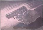 Aanslag op het eenheidsfront op spotprent (lijst optie), Antiek en Kunst, Kunst | Litho's en Zeefdrukken, Verzenden