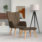 vidaXL Relaxstoel met voetenbank stof bruin, Huis en Inrichting, Fauteuils, Verzenden, Nieuw