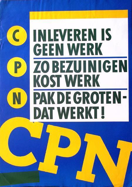 3 redenen op het CPN te stemmen op poster (lijst optie), Verzamelen, Posters, Nieuw, Overige onderwerpen, Met lijst, Verzenden