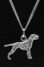 Zilveren Griffon korthals met staart ketting hanger - groot, Verzenden, Nieuw