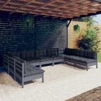 vidaXL 9-delige Loungeset met kussens massief grenenhout, Tuin en Terras, Tuinsets en Loungesets, Verzenden, Nieuw, Loungeset