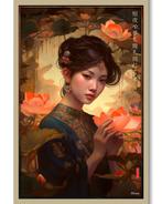 Ksavera - Japanese Goddess DS0373 - canvas XXL - 120cm, Antiek en Kunst