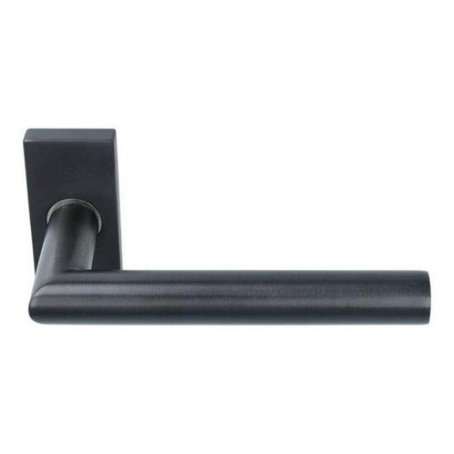 Deurkruk / Deurklink Wendy op rechthoekig rozet PVD gunmetal, Doe-het-zelf en Verbouw, Hang- en Sluitwerk, Nieuw, Ophalen of Verzenden