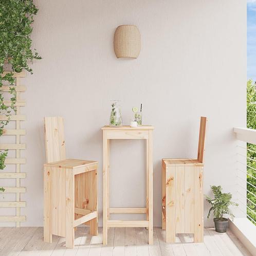 vidaXL Barkrukken 2 st 40x42x120 cm massief grenenhout, Tuin en Terras, Tuinstoelen, Nieuw, Verzenden