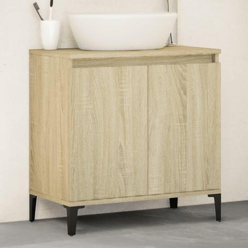 vidaXL Wastafelkast 58x33x60 cm bewerkt hout sonoma, Huis en Inrichting, Tafels | Kaptafels, Nieuw, Verzenden