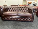 Chesterfield opruiming  3  zits Bruin leer Chesterfield Bank, Huis en Inrichting, Banken | Bankstellen, Ophalen, Gebruikt, Chesterfield