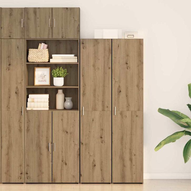 vidaXL Highboard artisanaal eikenkleurig 40 x 42.5 x 185 cm, Huis en Inrichting, Kasten | Buffetkasten, Nieuw, Minder dan 50 cm