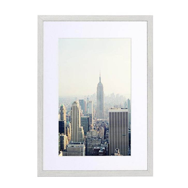 Wissellijst Hout Eiken Wit - Polystyreen - Maatwerk Calcula, Audio, Tv en Foto, Fotografie | Fotolijsten