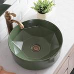 Waskom Opbouw Rond Boss & Wessing Evita 40x14,5 cm Mat Groen, Ophalen of Verzenden, Nieuw
