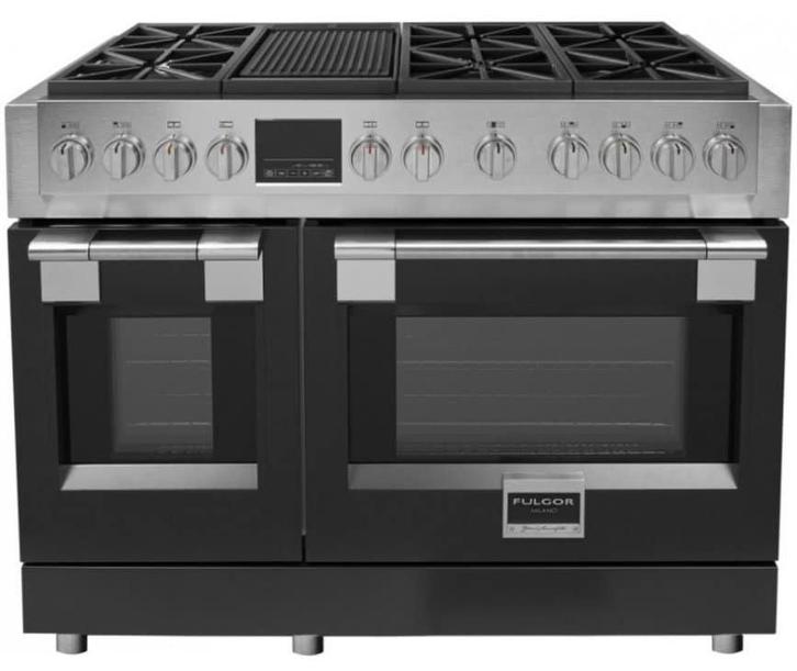 Fulgor Milano FSRC 4807 2P MK 2F MBK Fornuis Gaskookplaat, Witgoed en Apparatuur, Fornuizen, Vrijstaand, Nieuw, Energieklasse A of zuiniger