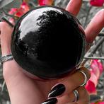 Bol van zwarte obsidiaan – Mexico - Hoogte: 60 mm - Breedte: