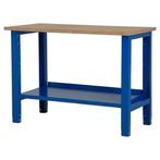 Nieuwe werktafel - 124x62x85-90cm - werkbank - blauw