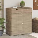 vidaXL Tuinkast 105x55x113 cm poly rattan beige, Verzenden, Nieuw