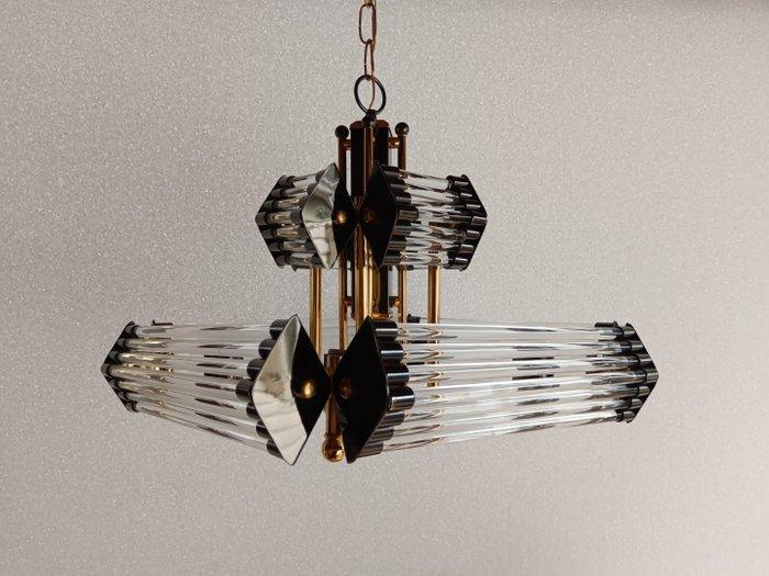 Plafondlamp - Kristal, Metaal, Antiek en Kunst, Antiek | Lampen