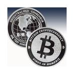 Wereld. Silver medal ND Bitcoin, 1 Oz (.999) (Zonder, Postzegels en Munten