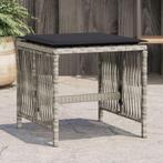 vidaXL Tuinkrukken 4 st met kussens 41x41x36 cm poly rattan, Verzenden, Nieuw, Rotan