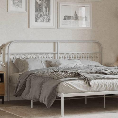 vidaXL Hoofdbord 180 cm metaal wit, Huis en Inrichting, Slaapkamer | Bedden, Wit, Nieuw, Metaal, Verzenden