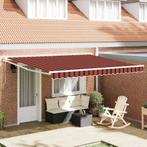 vidaXL Markies Gestreept Rood en zwart 3,5 x 2,5 m Polyester, Verzenden, Nieuw