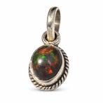 Zwarte Opaal Hanger – 925 Zilver, Overige voorstellingen, Verzenden, Nieuw, Met edelsteen