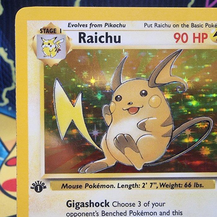 Pokémon - 1 Card - Raichu 14/62 First edition, Foil - WOTC -, Hobby en Vrije tijd, Verzamelkaartspellen | Pokémon
