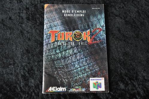Turok 2 Seeds Of Evil Nintendo 64 N64 Manual, Spelcomputers en Games, Spelcomputers | Nintendo Consoles | Accessoires, Verzenden