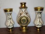 Klok en garnituur set (3) - Keramiek - 1900-1910, Antiek en Kunst