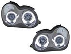 Koplampen Mercedes W203 angel eyes zwart 00-04, Ophalen of Verzenden, Nieuw