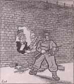 Vrij Nederland - Rug tegen de muur (lijst optie), Verzamelen, Verzenden, Foto of Poster