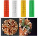 Decomesh metallic goudgeel 26 cm rol 9 meter voor kransen en, Ophalen of Verzenden, Nieuw