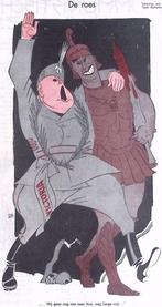 Spotprent over de Italiaanse overwinning in Ethiopië, Verzenden