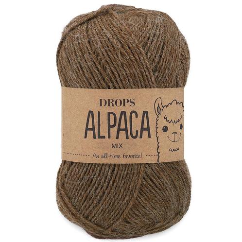 DROPS Alpaca Mix - 607 bruin - Wol Garen, Hobby en Vrije tijd, Breien en Haken, Ophalen of Verzenden