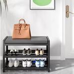 Schoenenrek met Zitbank – 3 Lagen Carbonstaal 70×25×41 cm, Verzenden, Nieuw
