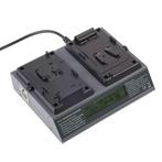 Calumet Dual Port V-mount Li-ion Battery Charger + 2 accu's, Verzenden, Gebruikt
