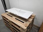 Wastafel 100 x 45 cm keramiek wit met 1 kraangat, Ophalen of Verzenden, Nieuw, Kraan