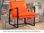 Leren fauteuil Secret - Toledo Orange (oranje), Huis en Inrichting, Fauteuils, Nieuw, Ophalen of Verzenden, 50 tot 75 cm, Industrieel, Modern