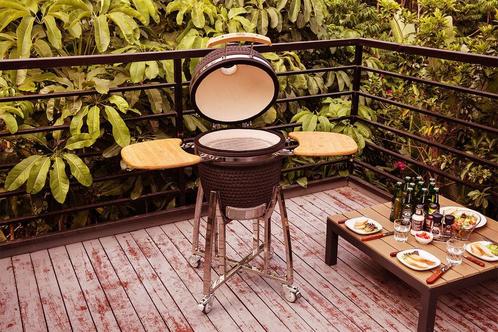 Kamado-barbecue met onderstel op wielen (18 inch), Tuin en Terras, Overige Tuin en Terras