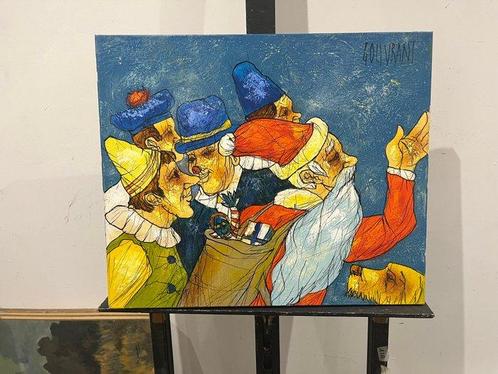 Gérard Gouvrant (1946) - ADIEU PERE NOEL, Antiek en Kunst, Kunst | Schilderijen | Klassiek