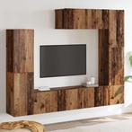 vidaXL Tv-meubelset 7 pcs Oud hout 80 x 30 x 30 cm Bewerkt, Verzenden, Nieuw, 50 tot 100 cm, Minder dan 100 cm