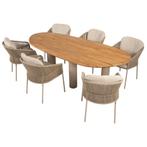 Estate Florence dining tuinset 240x105xH75 cm 7 delig teak, Tuin en Terras, Ophalen of Verzenden, Nieuw